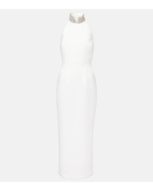 The New Arrivals Ilkyaz Ozel White Bridal Hemingway Embellished Cocktail Dress