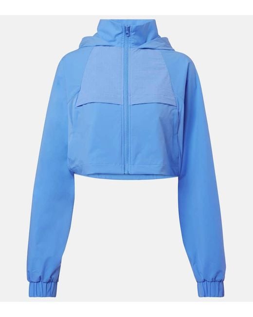 Alo Yoga Playmaker Cropped Jacket in Blue | Lyst UK