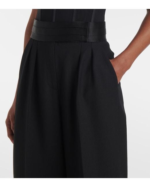 Rebecca Vallance Black Eclipse Wide-Leg Pants