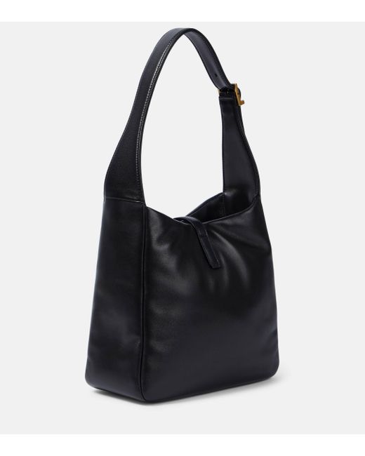 Saint Laurent Black Le 5 A 7 Small Padded Leather Shoulder Bag