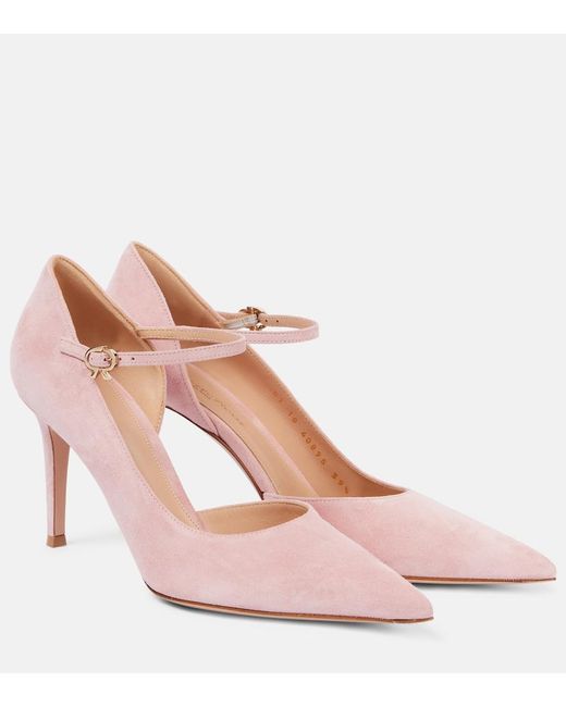 Gianvito Rossi Pink Suede Pumps