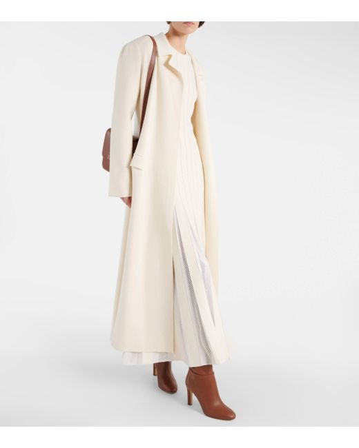 Gabriela Hearst Natural Evan Wool Wrap Coat