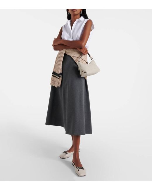 Brunello Cucinelli Natural Monili Leather Mules