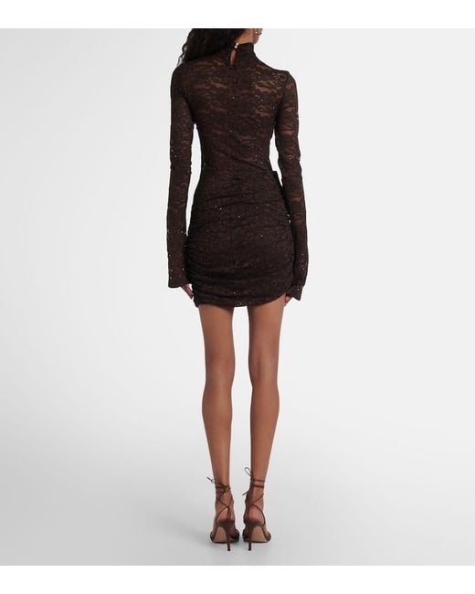 Bananhot Black Francisca Floral Lace Minidress