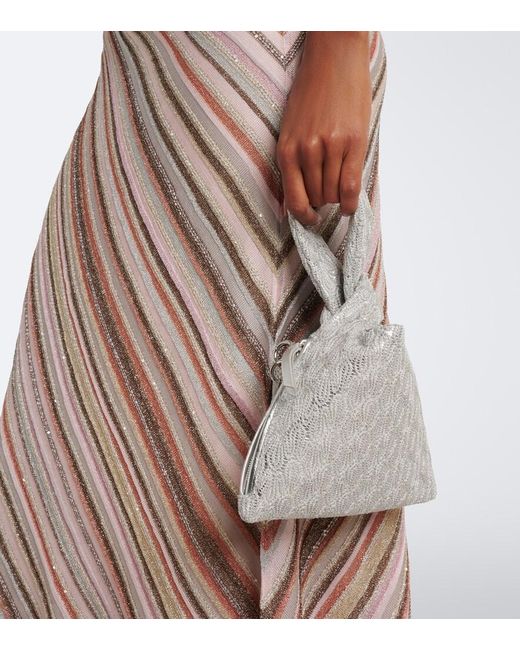 Missoni White Mini Lame Top-Handle Bag