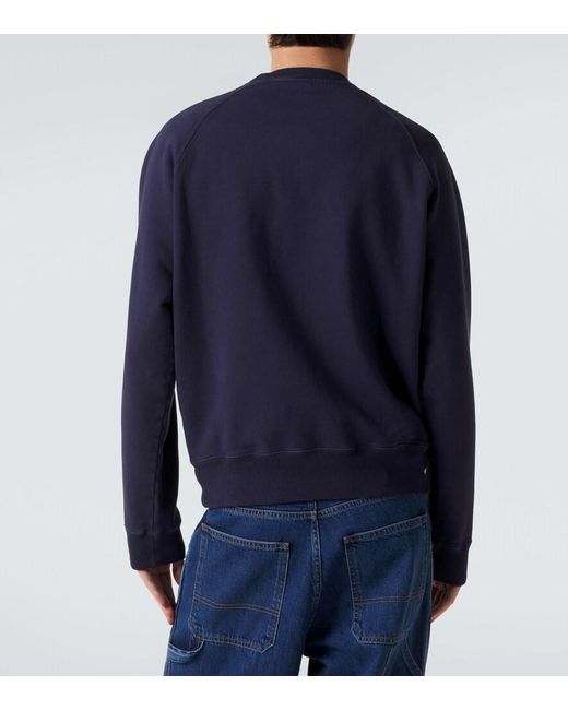 Sudadera De Jersey De Algodon Prada de hombre de color Blue