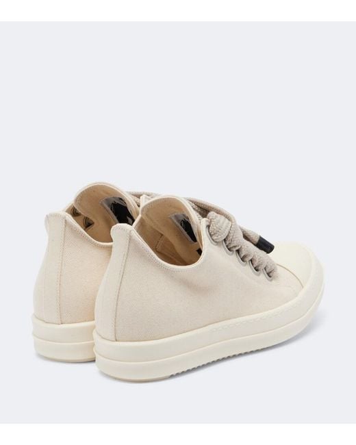 Rick Owens White Drkshdw Jumbolace Denim Sneakers