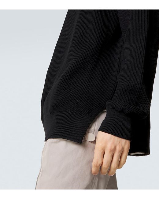 Rick Owens Black Jumbo Ls Virgin Wool Sweater for men