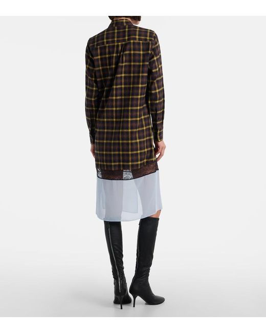 Coperni Multicolor Checked Shirt Dress