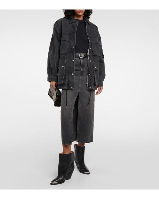 Isabel Marant Black Ladel Leather Ankle Boots