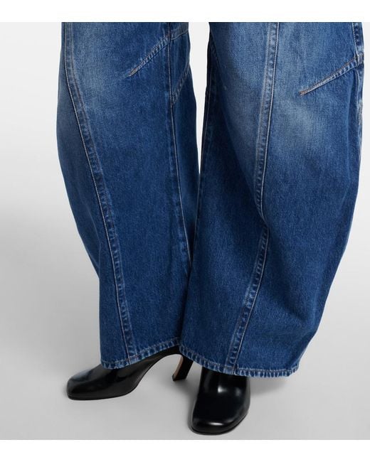Sportmax Blue Violino Barrel-Leg Jeans