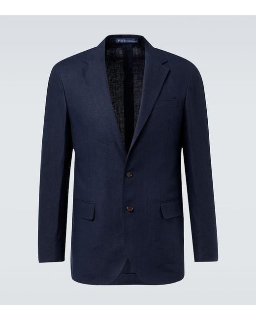 Polo Ralph Lauren Blue Linen Blazer for men