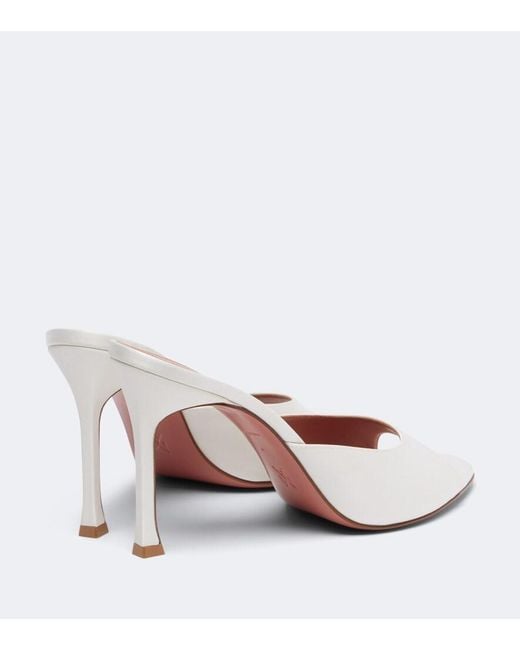 AMINA MUADDI Pink Alexa Satin Mules