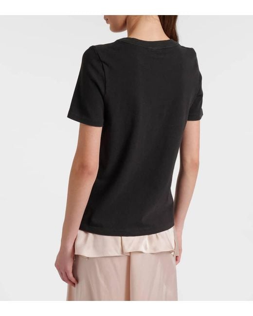 Chloé Black Logo Cotton Jersey T-Shirt