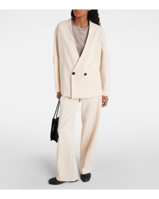 FFORME Natural Velma Oversized Wool-Blend Blazer
