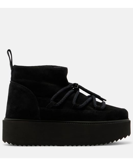 Bottines Apres-Ski Classic Low A Plateforme En Daim Inuikii en coloris Black