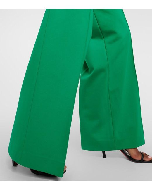 Dorothee Schumacher Green High-Rise Wide-Leg Pants