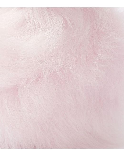Burberry Pink Ohrenwaermer aus Shearling