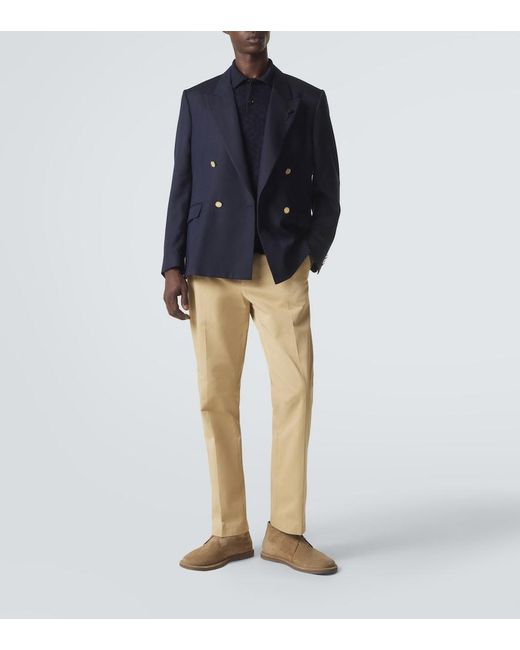 Burberry Natural Cotton Twill Chinos for men