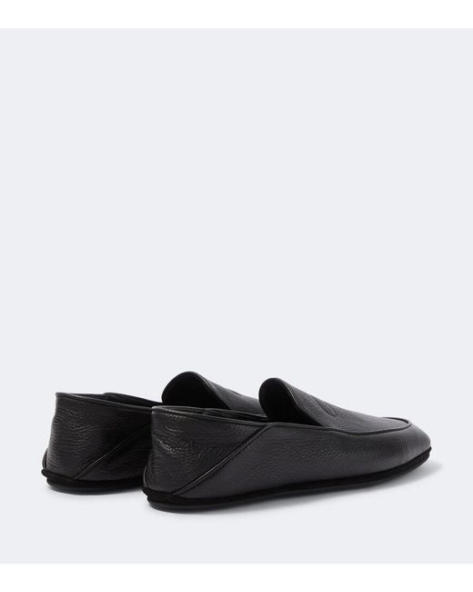 John Lobb Black Kingston Ii Leather Slip-On Shoes for men