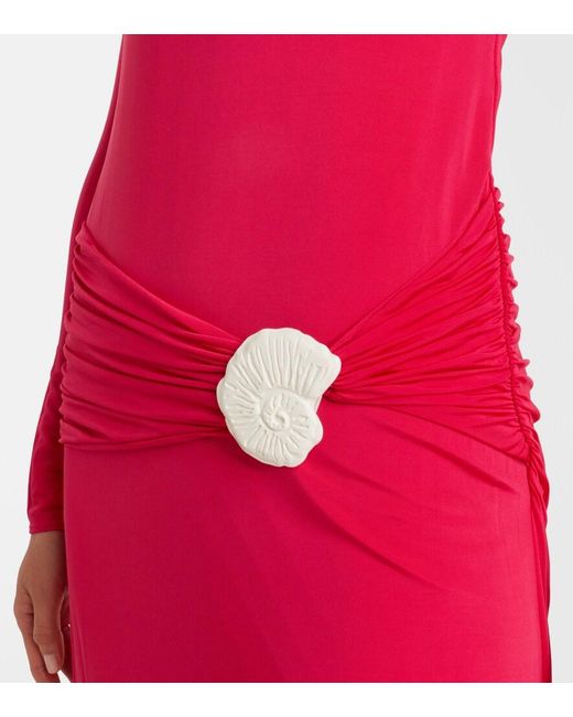 Cala De La Cruz Eres Gathered Jersey Maxi Dress