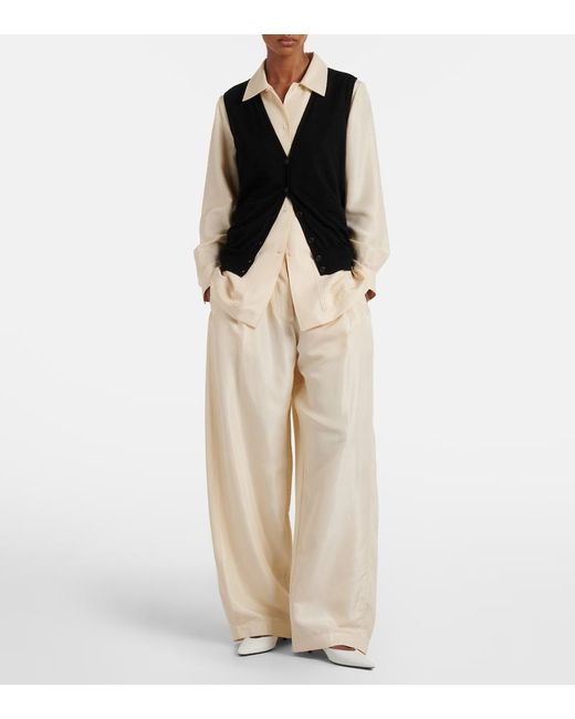 The Row Natural Lucetta Silk Shirt
