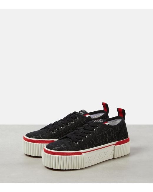 Christian Louboutin Black Super Pedro 40Mm Sneakers