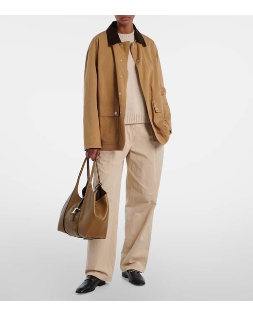 Tod's Brown Tote Bag T Timeless Aus Leder
