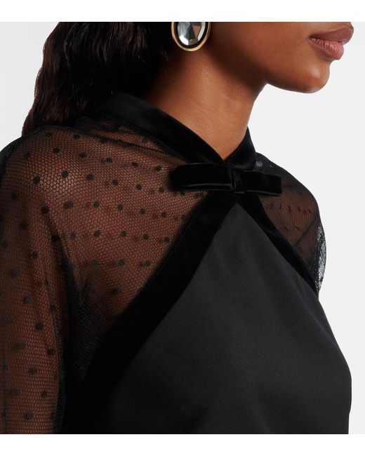 Nina Ricci Black Virgin Wool Gabardine Minidress
