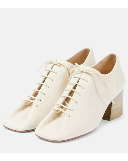 Lemaire White Schnuerschuhe Souris 55 Aus Leder
