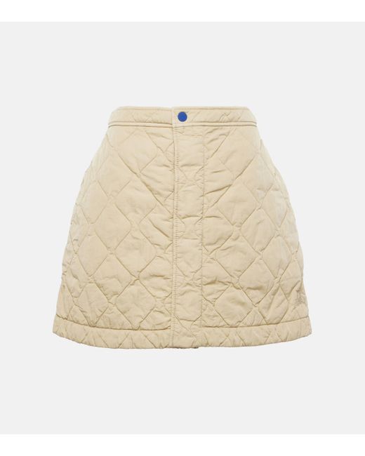 Burberry Natural Quilted High-rise Miniskirt