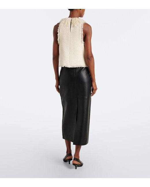 Rohe Black Leather Pencil Skirt