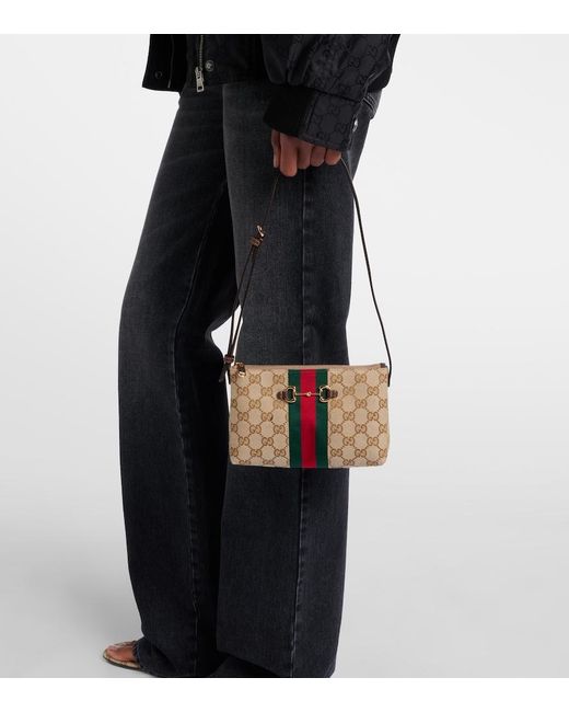 Gucci White Gg Canvas Mini Shoulder Bag