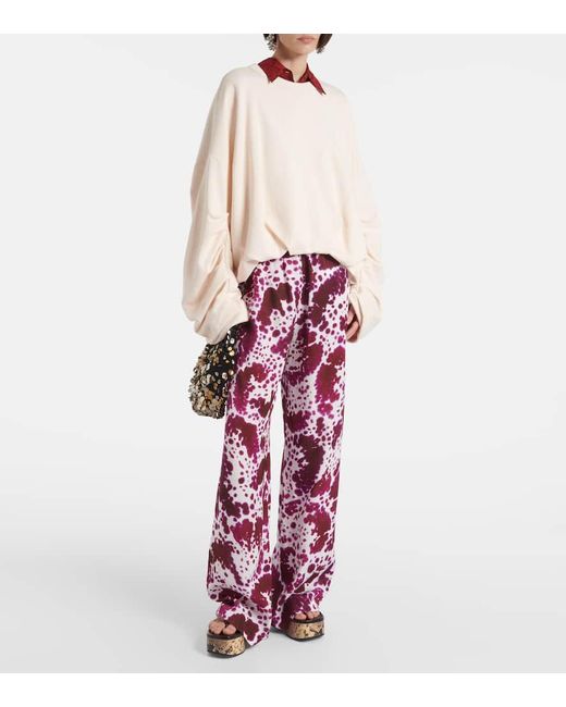 Dries Van Noten Natural Sweatshirt Aus Baumwolle