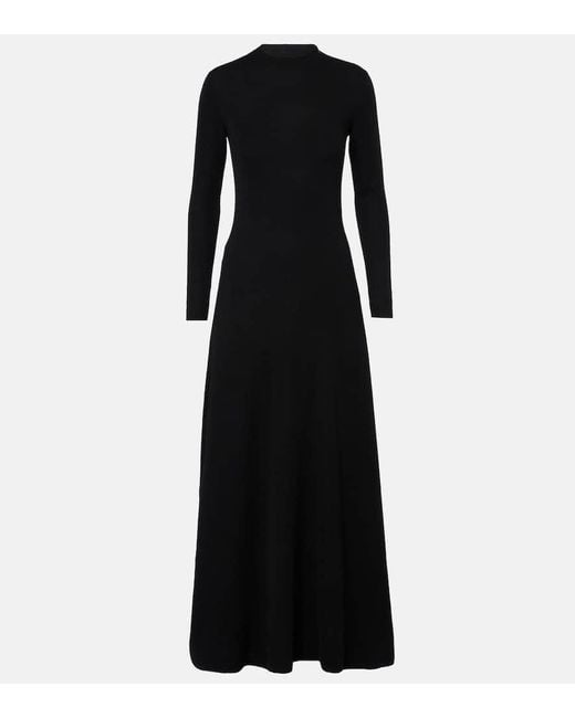 Tom Ford Black Maxikleid Aus Einem Kaschmirgemisch
