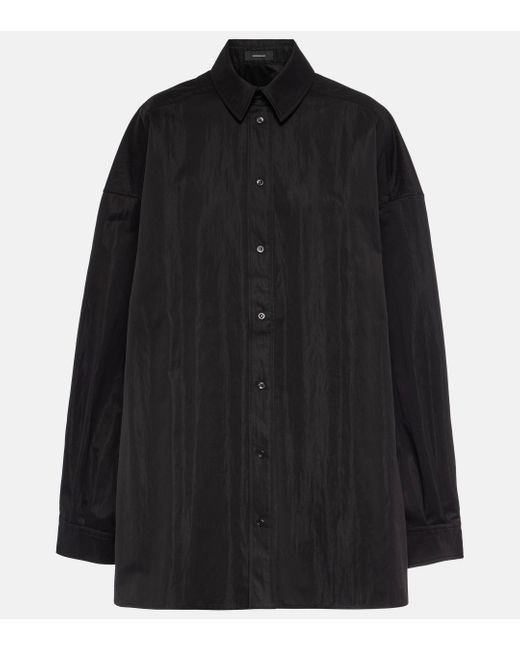 Wardrobe NYC Black Oversized Cotton-blend Drill Shirt