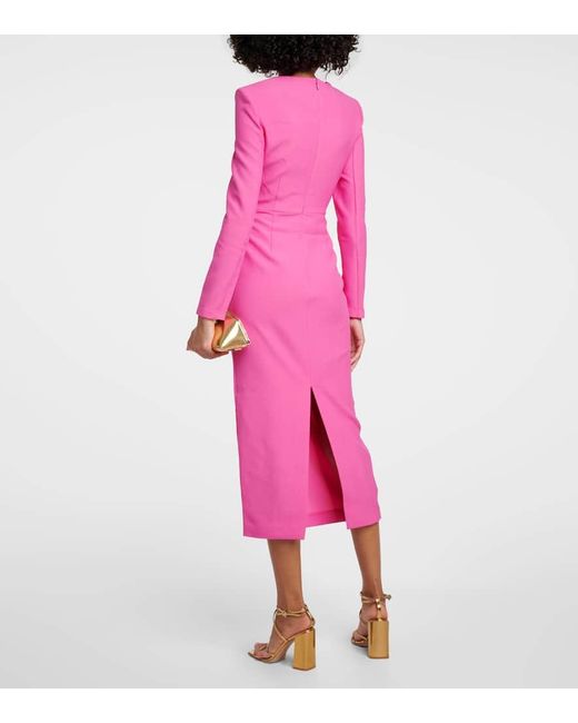 Vestido midi asimetrico Roland Mouret de color Pink