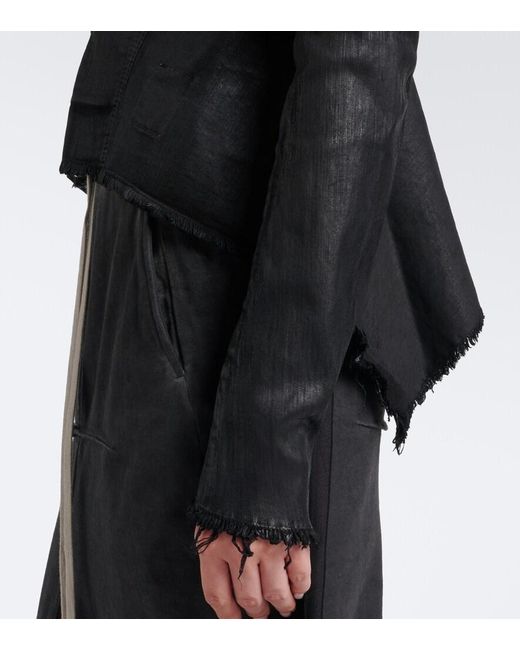 Rick Owens Black Drkshdw Naska Gary Cotton-Blend Denim Jacket