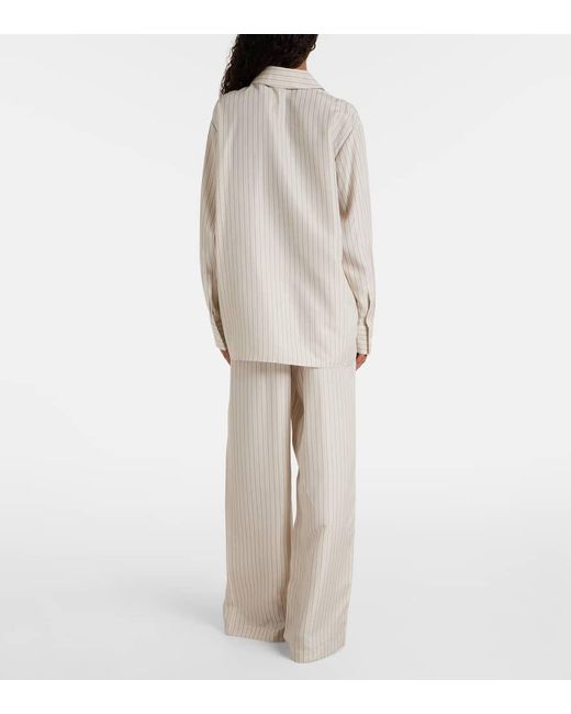 Rohe White Oversize-Hemd Aus Seide
