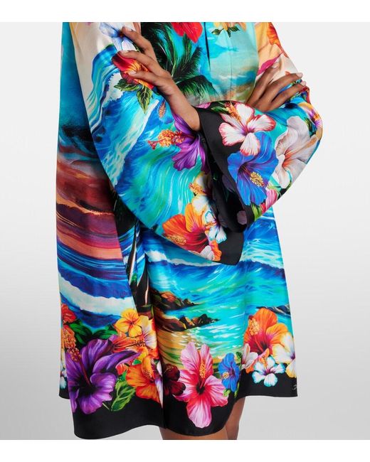 Dolce & Gabbana Blue Printed Kaftan