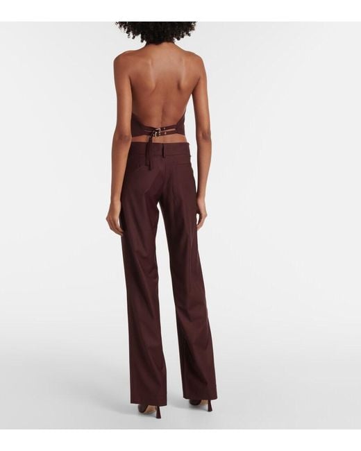 AYA MUSE Purple Deneva Wide-Leg Pants