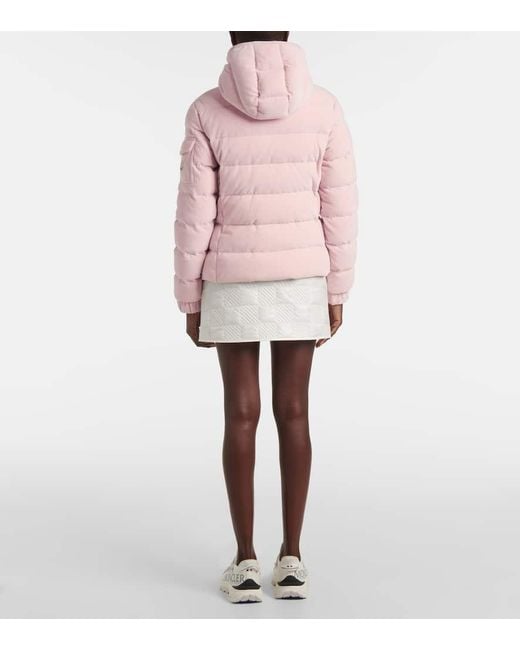 Moncler Pink Quilted Cotton Terry Down Jacket