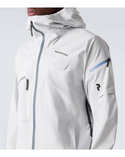 Peak Performance White Alpine Ski Jacket for men