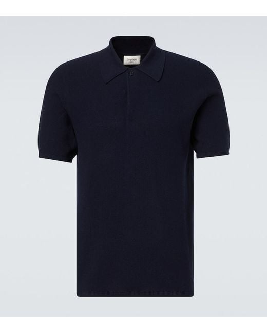 Saint Laurent Blue Cotton Polo Shirt for men