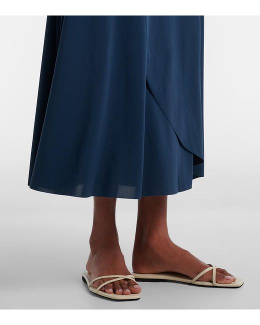 Eres Blue Julieta Midi Skirt