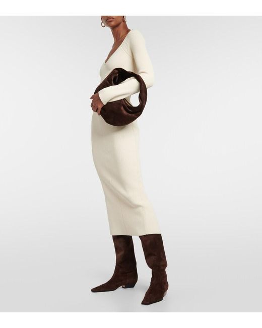 Khaite Brown Marfa Classic Flat Knee High Boot