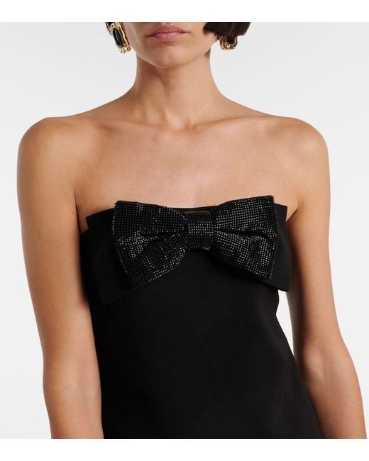 Robe En Crepe A Ornements Self-Portrait en coloris Black