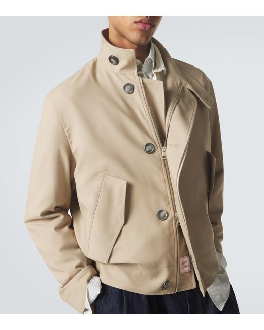 AMI Natural Virgin Wool Gabardine Jacket for men