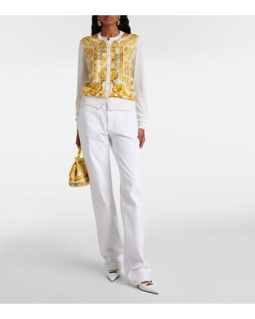 Dolce & Gabbana Yellow Buttoned Cardigan