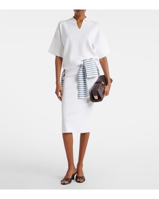 Max Mara White Dolce Oversized Top